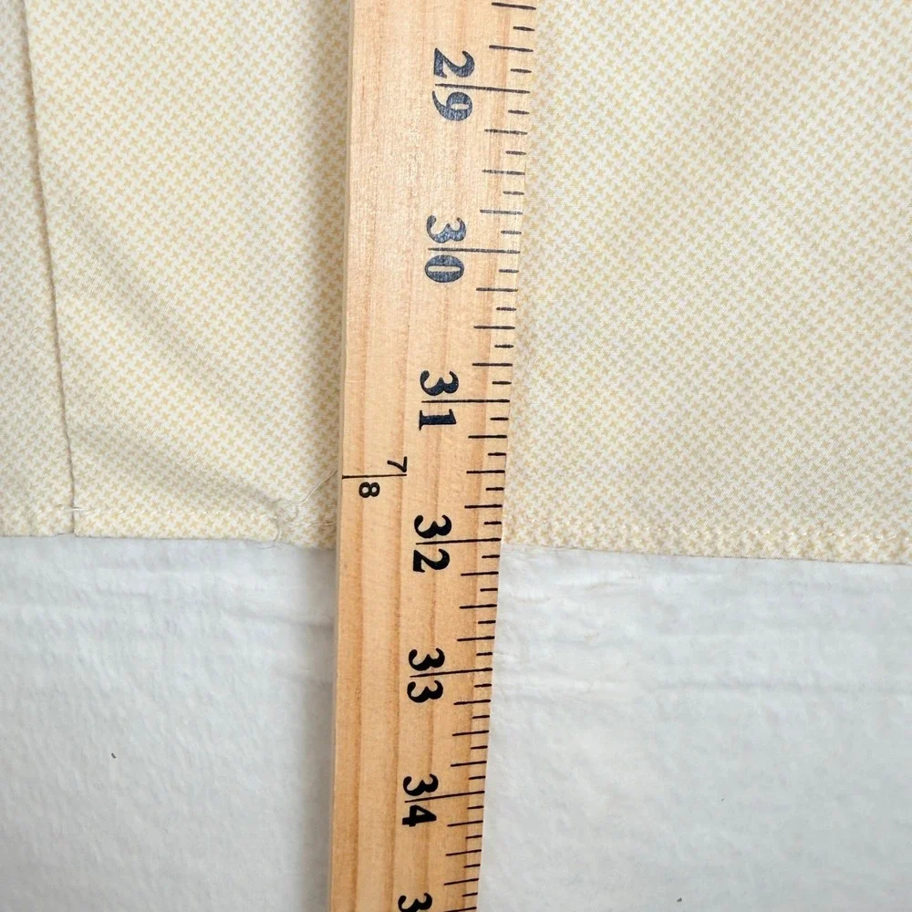 Banana Republic Athletic Fit Wrinkle Resistant Mens XL‎ Yellow Micro Check